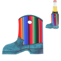 SERAPE -WESTERN DRINKING COWBOY BOOT INSULATED COOLER AND BEER HOLDER