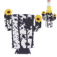 COW PRINT-WESTERN INSULATED DRINKING CACTUS COOLER  AND HOLDER