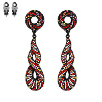 Dressy Stone Clip Earrings