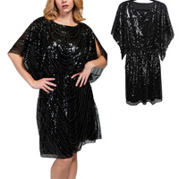 1920S VINTAGE METALLIC SEQUIN FLAPPER DRESS