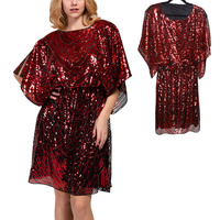 1920S VINTAGE METALLIC SEQUIN FLAPPER DRESS