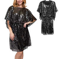 1920S VINTAGE METALLIC SEQUIN FLAPPER DRESS