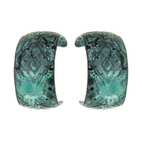 WESTERN NAVAJO TEXTURE HOOP EARRING