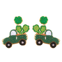TRUCK W CLOVER POST EARRINGS