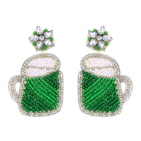 ST PATTY MUG POST EARRINGS