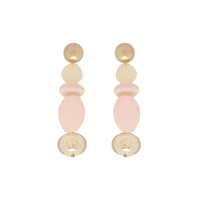 LINEAR NATURAL GEMSTONE BEAD MIX BEADED LONG DROP EARRINGS