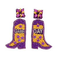 WESTERN GAME DAY COWBOY BOOTS EARRINGS