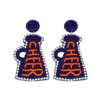 JEWELED CHEER MEGAPHONE BEADED EARRINGS