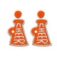 JEWELED CHEER MEGAPHONE BEADED EARRINGS