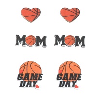 3-PAIR GAME DAY SPORT MOM WOOD DROP EARRING SET