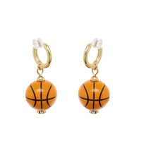 BASKETBALL MINI HOOP CHARM EARRINGS