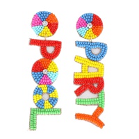 MULTICOLOR POOL PARTY BEADED EARRINGS