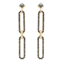 PAPERCLIP LINK LINEAR DROP EARRINGS