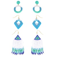WESTERN SEED BEAD 3-IN-1 TRIO EARRINGS