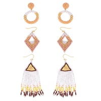 WESTERN SEED BEAD 3-IN-1 TRIO EARRINGS