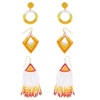 WESTERN SEED BEAD 3-IN-1 TRIO EARRINGS