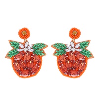 JEWELED THANKSGIVING PUMPKIN EARRINGS