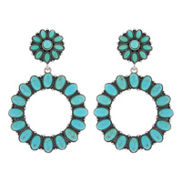 WESTERN TQ CIRCLE EARRINGS