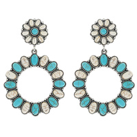 WESTERN TQ CIRCLE EARRINGS