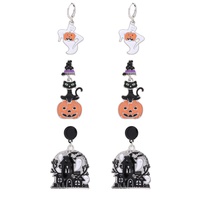 3-PAIR ENAMEL ASSORTED HALLOWEEN EARRING SET