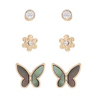 MOTHER OF PEARL ASSORTED BUTTERFLY EARRING SET