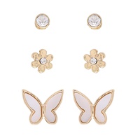 MOTHER OF PEARL ASSORTED BUTTERFLY EARRING SET