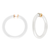57MM LARGE IRIDESCENT JELLY HOOP EARRINGS