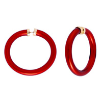 57MM LARGE IRIDESCENT JELLY HOOP EARRINGS