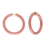 57MM LARGE IRIDESCENT JELLY HOOP EARRINGS