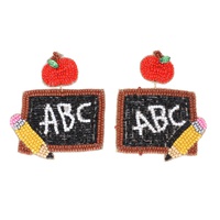 TEACHER APPRECIATION ABC CHALKBOARD EARRINGS