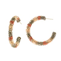 BOHEMIAN OPEN HOOP BEADED EARRINGS