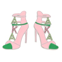 AFROCENTRIC SORORITY CRYSTAL STILETTO EARRINGS