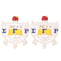 AFROCENTRIC SORORITY CREST SHIELD EARRINGS
