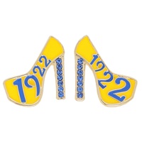 AFROCENTRIC SORORITY CRYSTAL STILETTO EARRINGS