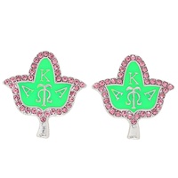 AFROCENTRIC SORORITY CRYSTAL MASCOT EARRINGS