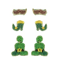 3-PAIR SAINT PATRICK'S DAY ASSORTED EARRING SET