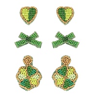 3-PAIR SAINT PATRICK'S DAY ASSORTED EARRING SET