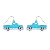 PICKUP TRUCK FISH HOOK DROP EARRINGS