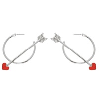 VALENTINE'S DAY RHINESTONE HEART ARROW HOOPS
