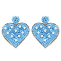 FLORAL VALENTINE HEART SHAPED BEADED EARRINGS