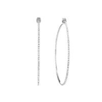 60MM RHINESTONE HOOP EARRING