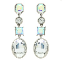 WESTERN TURQUOISE GEMSTONE LINEAR EARRINGS