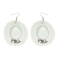 YALL WESTERN PEARL TRIM COWBOY HAT EARRINGS