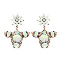 WESTERN CATTLE HEAD TURQUOISE GEMSTONE EARRINGS