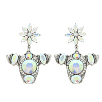 WESTERN CATTLE HEAD TURQUOISE GEMSTONE EARRINGS