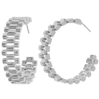 CHUNKY CHAIN LINK HOOP EARRINGS