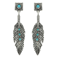 WESTERN FEATHER TQ EARRING