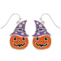 HALLOWEEN JACK-O-LANTERN PUMPKIN EARRINGS