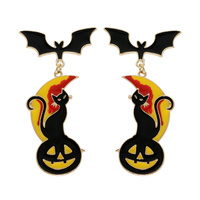 HALLOWEEN CAT THEMED EPOXY POST EARRINGS