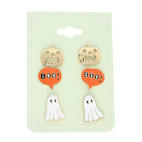 3-PACK HALLOWEEN THEMED EPOXY POST EARRINGS